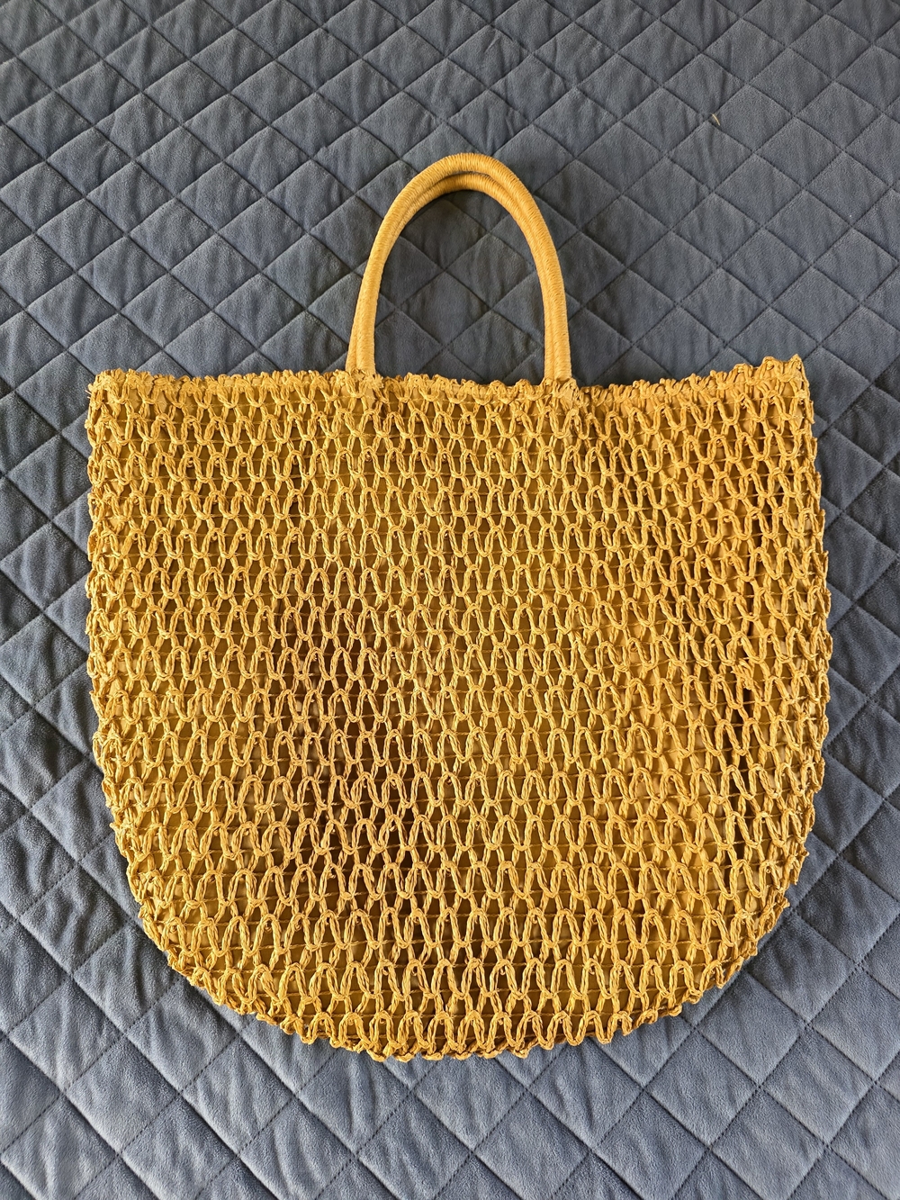 Woven Jute Tote Bag - Stylish Summer Market/Beach Bag